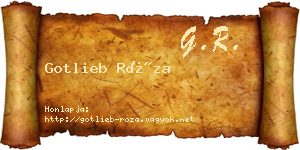 Gotlieb Róza névjegykártya
